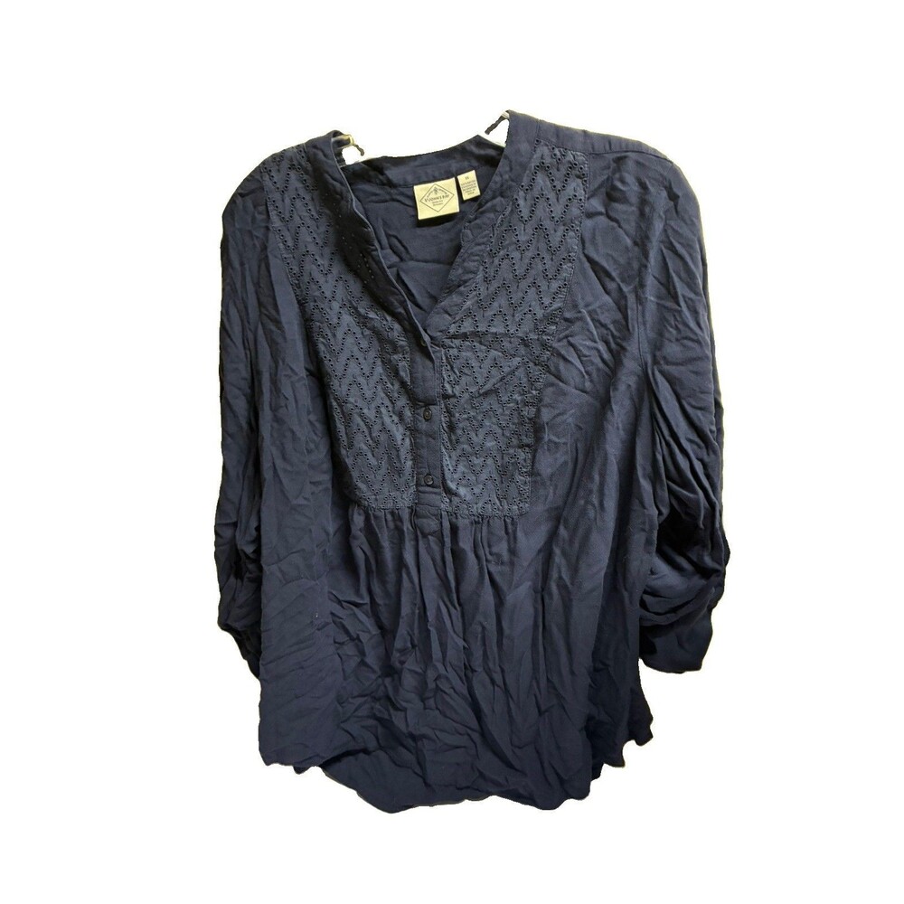 St John’s Bay Women’s Blue Long Sleeve Shirt 1X